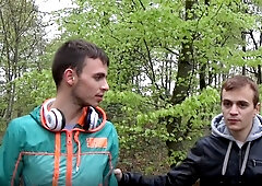 Hot fuck with guys who suck outdoors, fuck indoors