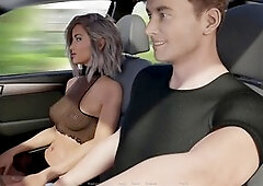 The adventurous couple: slutty wifey, her hubby, and the salesman