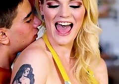 Carly Rae gets fucked and cum full fed by her bf in the kitchen