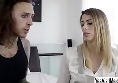 TS babe Cases Kissed loves to suck and gets fucked in several position