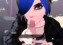 Cartoon porn games, hand-job, animated porn