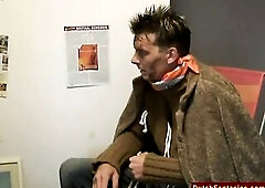 Hot fantasy from Dutch Fantasies where the old granny fucks the horny office boy in what looks like a lunch room. Hot European GILF sex here.