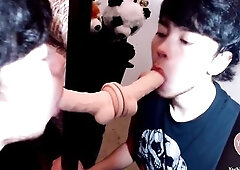 Cute Oriental Unfathomable Mouth Sex tool on Mirror
