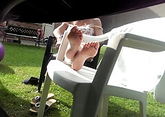 Amateur Woman Getting Her Mature Feet And Toes Secretly Filmed Underne