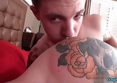 Tat queer bj fuckfest and rubdown