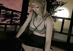 3D Blonde Sexy Asian Slut Have Sex with Her Boss