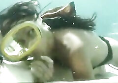 Underwater cumshot compilation