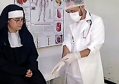 Nun has her first exam with a gynecologist! She had never been touched!