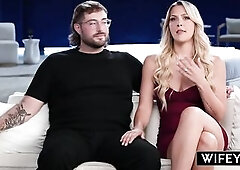 WIFEY Sexy Blond Hotwife Savvy Suxx Gets Railed By 6 Biggest Dongs In Steamy Group sex, Her Spouse’s Fantasy Comes True!
