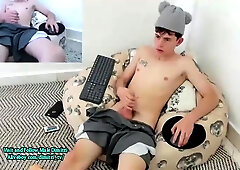 Cute Boy Jerks Off His Huge Dick