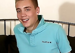 College twink solo jerk off for money