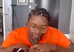 Pizza Pussy: Ebony BBW Delivers A Pizza and Gets a BBC Tip