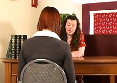 Kinky amateur lesbian spanking party