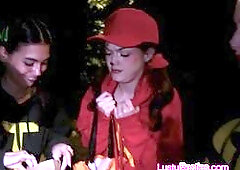 Slutty Trio Gets Caught Stealing Candy