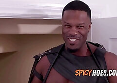 Sexy Blond Honey Tries Ebony Monster Jock - Lindsey Lakes