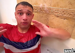 Sultry Babe Paris The Muse Takes Johnny In The Room & Titty Fucks His Face And Dick