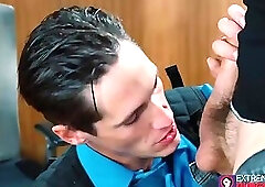 Big cocked officer rimms and fist fucks bound blond thief