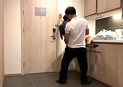 Hotel Room Service Got Some Service From Me (caught On Camera)