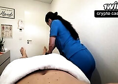 This guy Gets Caught Jerking During Massage