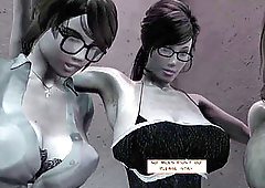 Transgender princess, group sex