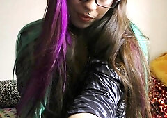 Busty brunette with big boobs rides cock