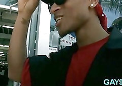 Interracial gay in doggie