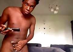 Ebony teen Bennychan gets off to a Judge Judy lookalike on the phone