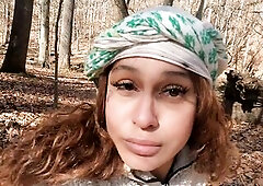 Taking a beautiful urinate in the woods