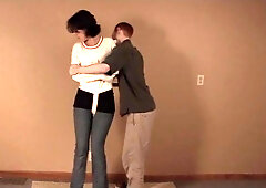 Mandy Taylor tricked into a Posey straitjacket