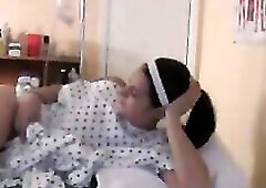 Enjoyable college gal getting an enema and masturbates herself during the flow.