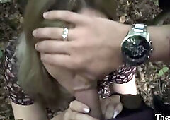 Street Pickup Picked up eighteen Year Old for Cash Bang in the Woods And Slobbery Oral Pleasure Cum in Throat