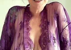 Busty brunette with big boobs rides cock