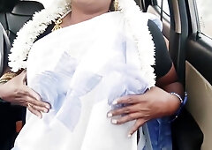 , , Car Sex Sexy Saree Aunty Stepson In Law Romantic Telugu Dirty Talks, వదన మరద దగలట