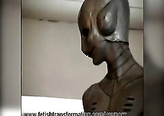 Transformed into a alien workgirl