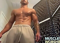 Big Arm Flexing and Cocky Muscle Posing From Alpha Hunk Troy