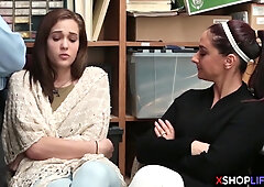 Teen 18+ Thief And Her Stepmother Fucked By A Security Guard