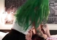 Lesbian tgirl nails alt big booty babe