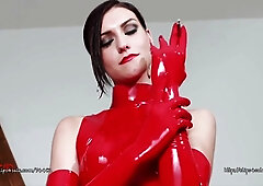 Hot Italian Mistress In Red Latex With Mistress Red