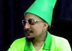 banging on the podcast table after the interview, having his wide butt drilled.