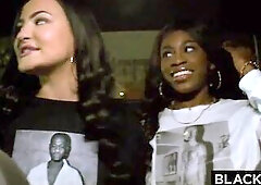 BLACKEDRAW Fan cuties Mila & Nicole devour Anton's biggest BBC