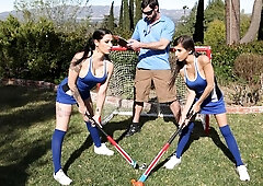 April O'neil and Daisy Cruz are fucking with a pretty huge boner