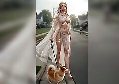 ai Golden-haired Elf with Glowing Runes Stroll - Naked Carnal Tree Relaxation Dream Animation