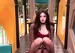 Public Anal Masturbation in the Park