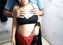 Hot saree, desi couple, indian homemade