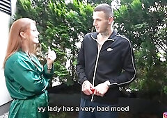 I'm working in a rich Polish woman's garden whilst her spouse is on vacation; I'm gonna screw her in the snatch