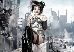 Good czech tattoo honey masturbate with sex tool in our studio cosplay theme warrior hotty