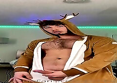 Joshbigosh Jacking Off While Wearing A Deer Suit
