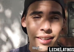 LecheLatinos.com - Latino's wild pickup sex ends with a raw fuck and a jizz-covered face