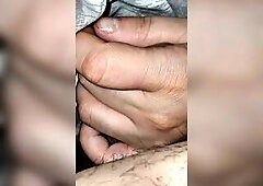 Ally's step mama sneaks at night into step son room and tugjob his dong