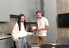 This Asian whore spread her legs for a rent discount